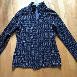 Ibex Wool Zipper Jacket Cardigan Black White